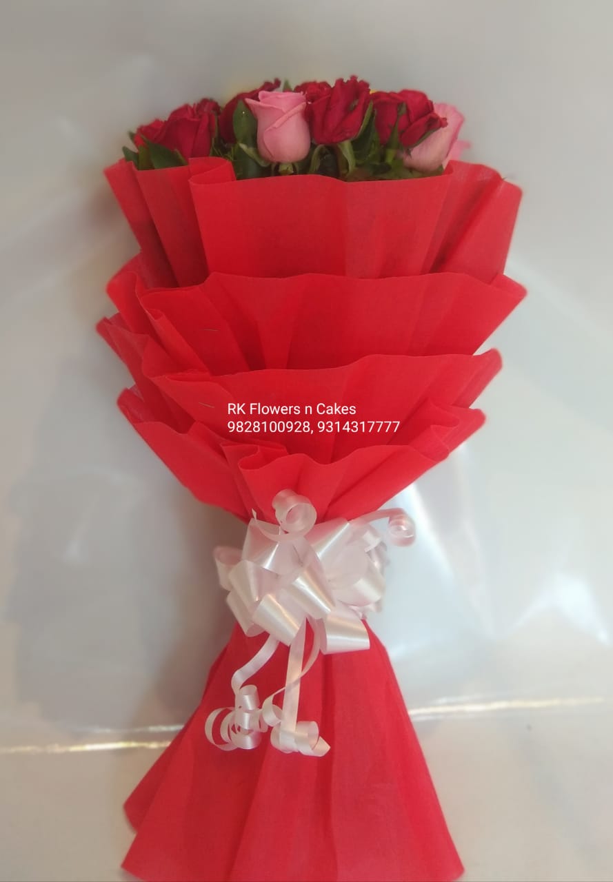 Red & Pink Roses Bunch